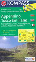 mappa topografica n.2452 - Appennino Tosco Emiliano - con Firenze, Pistoia, Prato, Porretta Terme, Castiglione dei Pepoli, Firenzuola, Vernio, Borgo San Lorenzo, Montelupo F.no, Capannori, Bagni di Lucca - mappa plastificata, compatibile con sistemi GPS - nuova edizione