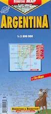 mappa stradale Argentina - Plastificata / Laminated