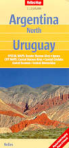 mappa stradale Argentina North / Nord Argentina e Uruguay