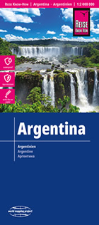 mappa Argentina con Tierra del Fuego/Terra Fuoco, Santa Cruz, Chubut, Rio Negro, La Pampa, Buenos Aires, San Luis, Cordoba, Rioja, Fe, Tucuman, Le Ande stradale impermeabile e antistrappo 2023