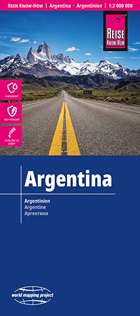mappa Argentina con Tierra del Fuego/Terra Fuoco, Santa Cruz, Chubut, Rio Negro, La Pampa, Buenos Aires, San Luis, Cordoba, Rioja, Fe, Tucuman, Le Ande stradale impermeabile e antistrappo 2025