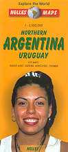 mappa stradale Argentina del Nord e Uruguay