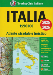 atlante stradale Atlante Stradale d'Italia - con informazioni per viaggiare, 18 aree metropolitane in dettaglio, 113 piante di città e ZTL, norme per la circolazione, luoghi di interesse turistico, rete autostradale, aeroporti, traghetti, ferrovie, indice e distanze stradali - EDIZIONE 2025