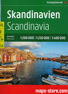 atlante Atlante Stradale a Spirale Scandinavia Danimarca, Norvegia, Svezia, Finlandia con mappe di città, informazioni stradali, campeggi, aree sosta, parchi, riserve naturali, luoghi panoramici 2024