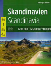 atlante stradale Atlante Stradale a Spirale della Scandinavia - Danimarca, Norvegia, Svezia, Finlandia - con mappe di città, informazioni stradali, campeggi, aree di sosta, parchi, riserve naturali, luoghi panoramici - nuova edizione