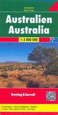 mappa Australia Canberra, Sydney, Melbourne, Brisbane, Perth, Adelaide, Darwin, Hobart, Newcastle, Wollongong, Geelong cartografia con una ricca simbologia stradale facile da consultare + parchi, riserve naturali e luoghi panoramici