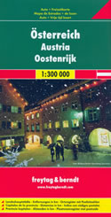 mappa stradale Austria / Österreich - con Vienna, St. Pölten, Linz/Lienz, Salisburgo (Salzburg), Innsbruck, Bregenz, Klagenfurt, Graz, Eisenstadt, Wels, Villaco (Villach)