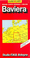 mappa stradale Baviera - Germania Sud - edizione 2013