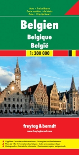 mappa Belgio stradale con Bruxelles, Gent, Brugge