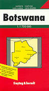mappa stradale Botswana