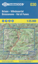 mappa topografica n.030 - Bressanone / Brixen, Val di Funes - Velturno, Corno di Tramin, Rio di Pusteria, Rodengo, Plose, Luson, Passo Erbe, Chiusa, Laion, Resciesa, Puez, Puez-Geisler, Ortisei - con reticolo UTM compatibile con GPS - impermeabile, antistrappo, plastic-free, eco-friendly - EDIZIONE Luglio 2023