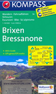 mappa topografica n.56 - Bressanone/Brixen, Val Pusteria, Terento, Kiens/Chienes, Alpe di Luson, Plose, Parco Naturale Puez-Odle, Gruppo delle Odle, Badia, Funes, Sciaves, Valdurna, Racines, Chiusa, Sterzing/Vipiteno, Monti di Fundres, Vandoies, Bruneck/Brunico, Falzes/Pfalzen, Selva dei Molini, Sarentino, Monti Sarentini, Valle Isarco, Dolomiti - mappa plastificata, compatibile con GPS