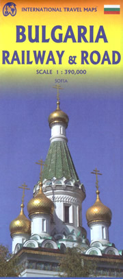 mappa Bulgaria con Sofia, Sliven, Dobric stradale