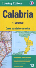 mappa Calabria stradale con distanze stradali, percorsi panoramici