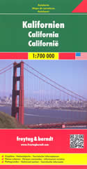mappa stradale California - con Los Angeles, San Jose, San Francisco, Sacramento, San Diego, Tijuana (Mexico), Reno e Las Vegas (Nevada) - edizione 2012/2013