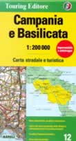 mappa stradale regionale Campania e Basilicata - mappa plastificata