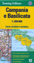 mappa stradale regionale Campania, Basilicata - mappa stradale - nuova edizione