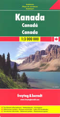 mappa stradale Canada - con Dawson, Yellowknife, Churchill, Edmonton, Vancouver, Calgary, Regina, Winnipeg, Thunder Bay, Toronto, Ottawa, Montreal, Quebec, Halifax - edizione 2013