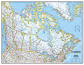 mappa Canada murale politica 86 x 58 cm