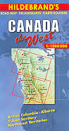 mappa stradale Canada Ovest/West