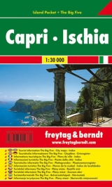 mappa Capri, Ischia con sentieri, spiagge e luoghi panoramici