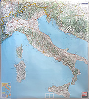 Carta Murale d'Italia - 100 x 112 cm - plastificata - cartografia Michelin chiara e dettagliata