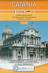 mappa di città Catania - mappa aggiornata della città e dintorni - con indice delle strade - EDIZIONE 2024