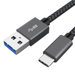 cavo Cavo USB Type C [USB 3.0, 1M], per Ricarica Rapida QC Compatibile Samsung S22/S22+/S21/S20/S10/S9/S8, Huawei P50/Mate50, Xiaomi, OnePlus