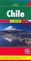 mappa stradale Cile / Chile - con Santiago de Chile, Concepción, Viña del Mar, Antofagasta, Valparaíso, Temuco, Talcahuano, Rancagua, Talca, Arica, Chillán, Iquique, Puerto Montt, Coquimbo - edizione 2022