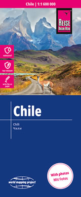 mappa Cile / Chile stradale impermeabile e antistrappo 2025