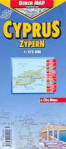 mappa stradale Cipro / Cyprus / Zypern  plastificata