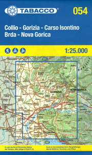 mappa n.054 Collio, Gorizia, Carso Isontino, Brda, Nova Gorica ( con Korada, Deskle, Prepotto, Dolegna, Corno di Rosazzo, Venco, M. Sabotino, S. Floriano, Mossa, Cormons, Mariano, Medea, Gradisca d'Isonzo) reticolo UTM compatibile GPS impermeabile, antistrappo, plastic free, eco friendly 2023