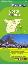 mappa stradale n.123 - Costa Blanca - con Alicante, Murcia