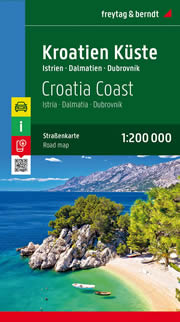 mappa stradale Costa della Croazia - con Istria, Dalmazia, Dubrovnik - EDIZIONE Luglio 2023