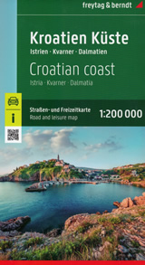 mappa stradale Costa della Croazia - con Istria, Dalmazia, Dubrovnik - EDIZIONE Dicembre 2023