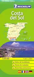 mappa stradale n.124 - Costa del Sol - con Granada, Malaga, Almeria, Gibilterra