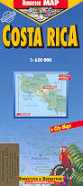 mappa stradale Costa Rica - plastificata
