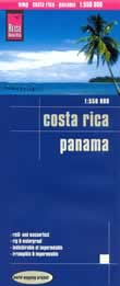 mappa Costa Rica e Panama con San José, Siquirres, Palmar Norte, David, Santiago, Colon, Las Tablas, Panama, Puntarenas