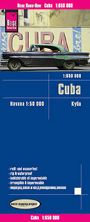 mappa stradale Cuba - con L'Avana / Havana, Santiago di Cuba, Camagüey, Holguín, Santa Clara, Guantánamo, Bayamo, Las Tunas, Cienfuegos, Pinar del Río, Matanzas, Ciego de Ávila - mappa impermeabile e antistrappo - nuova edizione