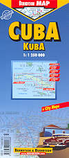 mappa stradale Cuba - Plastificata / Laminated