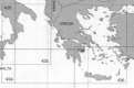 carta nautica 436 - Dallo Stretto di Messina ai Dardanelli e Rodhos, Mar Ionio e Mare Egeo