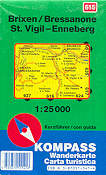 mappa topografica 615 - Dolomiti - Brixen/Bressanone, St. Vigil-Enneberg, Val Pusteria, Val Badia, Bruneck/Brunico