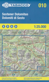 mappa n.010 Dolomiti di Sesto / Sextener Dolomiten Val Pusteria, Tre Cime, Croda dei Toni, Lago Misurina, Cimabanche, P. Vallandro, Villabassa, Dobbiaco, S. Candido, Corno Fana, Sillian, Sesto, Passo M. Croce Comelico, Padola, Kartitsch, Cristallo con reticolo UTM compatibile GPS impermeabile, antistrappo, plastic free, eco friendly 2023