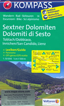 mappa topografica n.58 - Dolomiti di Sesto / Sexter Dolomiten, Dobbiaco / Toblach, San Candido / Innichen, Lienz, Sillian, S. Maddalena, Villgrater / Berge, Gr. Sandspitze, Misurina, Tre Cime di Lavaredo, Auronzo di Cadore, Sappada, Alpi Carniche, Obertilliach - mappa plastificata, compatibile con GPS + mappa panoramica