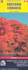mappa stradale Eastern Canada / Canada Est  - con Toronto, Ottawa, Montreal, Quebec, Ontario, St. John's
