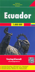 mappa stradale Ecuador - Guayaquil, Quito, Cuenca, Santo Domingo, Machala, Durán, Portoviejo, Manta, Loja, Ambato, Esmeraldas, Quevedo, Riobamba, Milagro, Ibarra, La Libertad, Babahoyo, Sangolquí, Daule, Latacunga, Isole Galapagos
