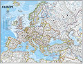 mappa murale Europa Politica, Plastificata