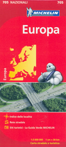 mappa stradale Europa - mappa stradale Michelin n.705 - 15° edizione