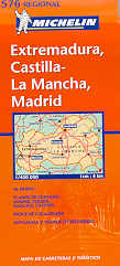 mappa stradale n.576 - Extremadura, Castilla-La Mancha, Madrid - Spagna Centrale - con Merida e Toledo