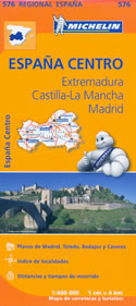 mappa stradale n.576 - Extremadura, Castilla-La Mancha, Madrid - Spagna Centrale - con Merida e Toledo